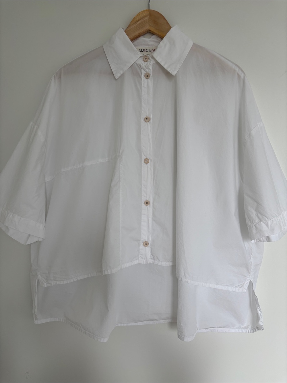 Amici by Baci Blouse 100% Cotton Made in Italy Oversized - Designer Styling